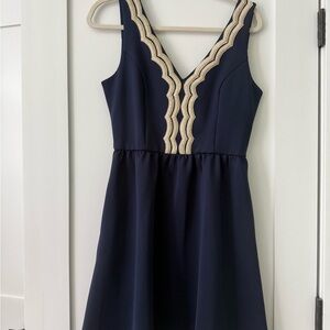 Lilly Pulitzer Navy Dress with Gold Accents